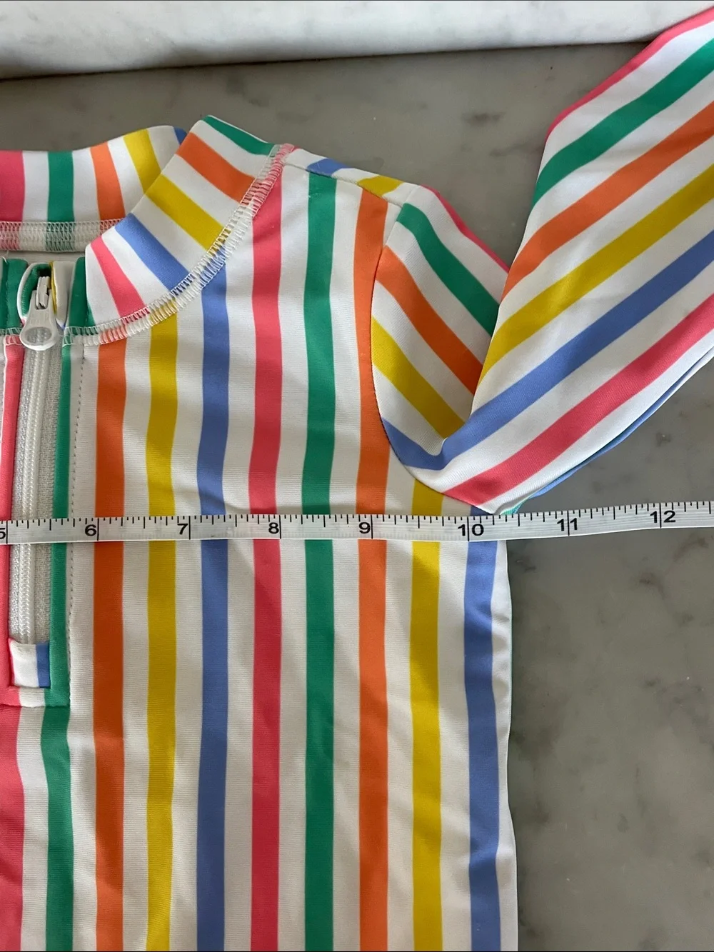 GAP Kids One-Piece Rash Guard Swim Suit - Rainbow Stripes
